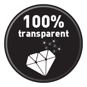 100% transparent