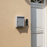 To bond mailboxes onto walls