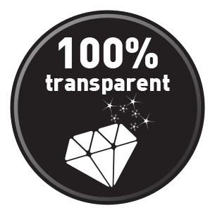 100% transparant
